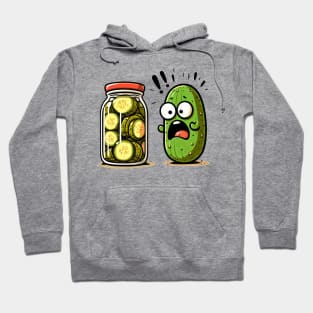 Funny Pickle Surprise Cucumber And A Jar Of Sliced Pickles Hoodie